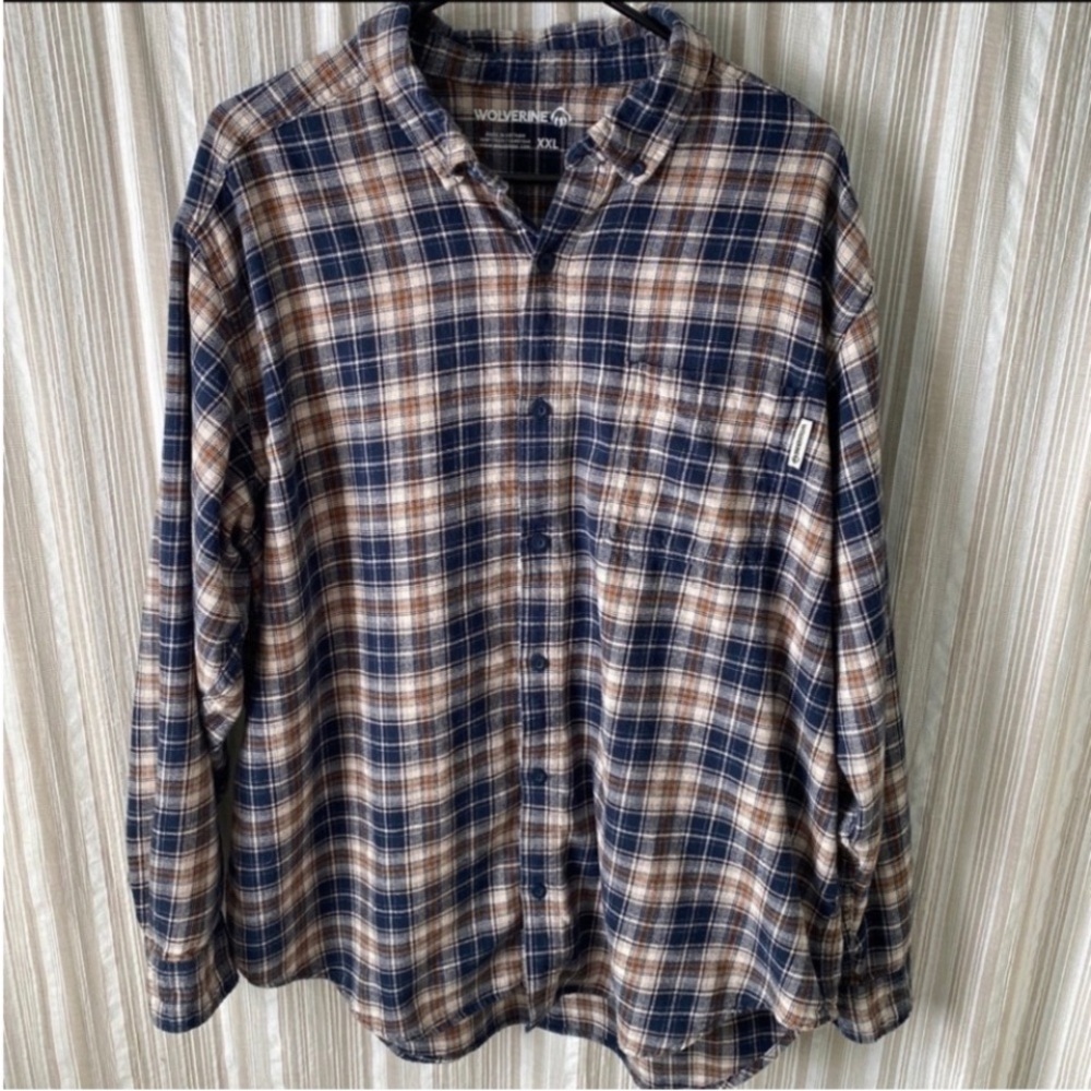 Men’s Wolverine Flannel Button Down